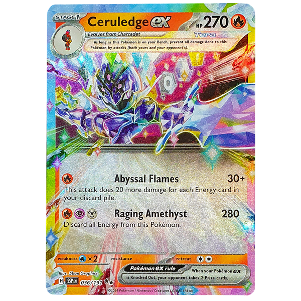 POKÉMON TCG - Ceruledge EX Ultra Rare - 036/191