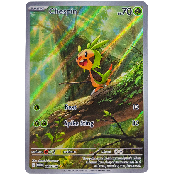POKÉMON TCG - Chespin Illustration Rare - 087/086