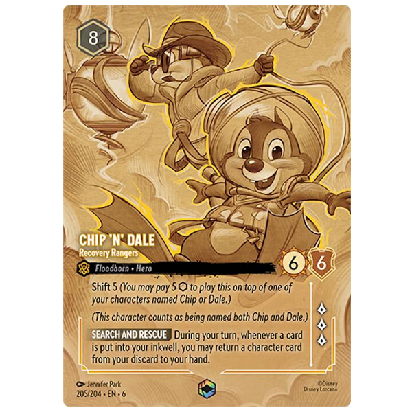 Disney Lorcana TCG - Chip 'N' Dale Recovery Rangers - 205/204 - Enchanted