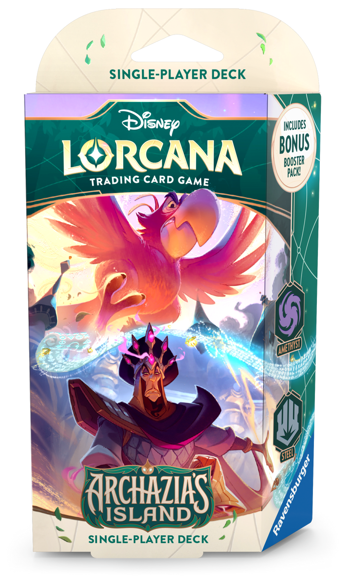 PRE-ORDER Disney Lorcarna TCG - Archazia's Island - Starter Deck (Amethyst & Steel) - PRE-ORDER