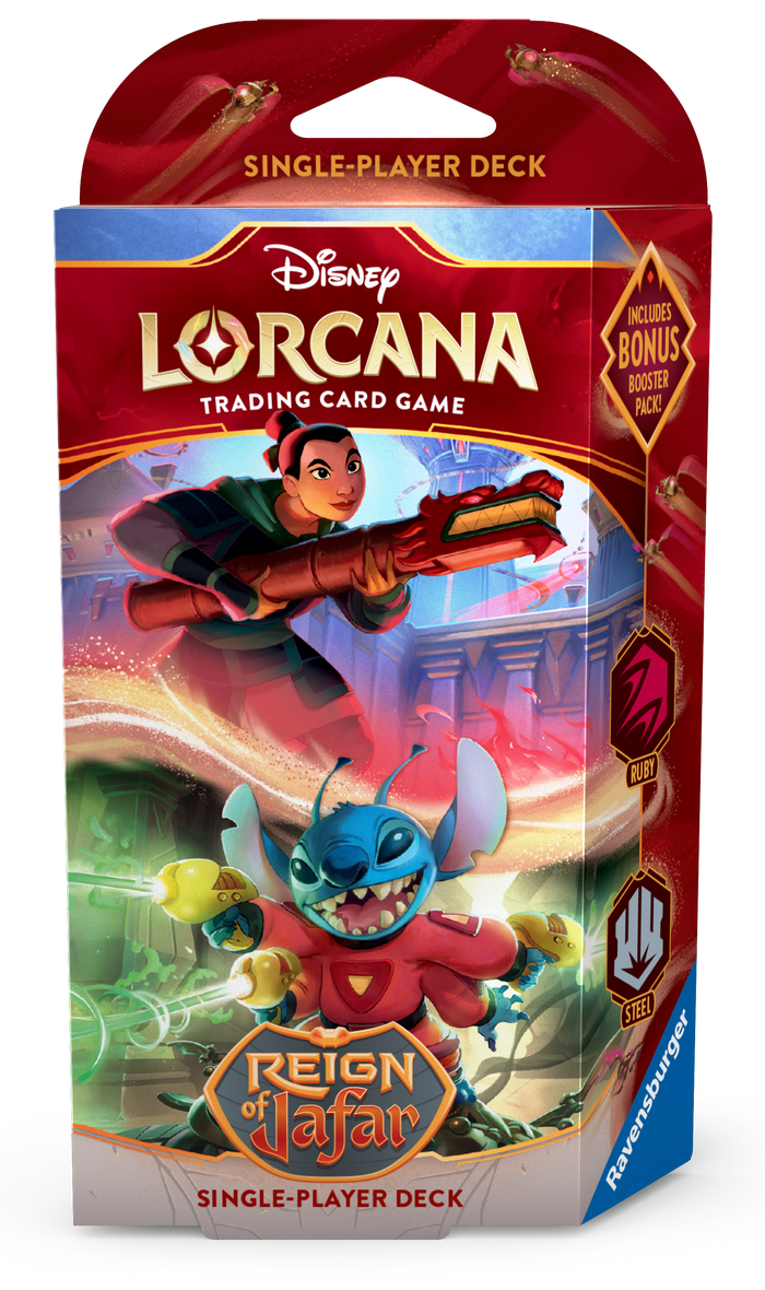PRE-ORDER Disney Lorcarna TCG - Reign of Jafar - Starter Deck (Ruby & Steel) - PRE-ORDER