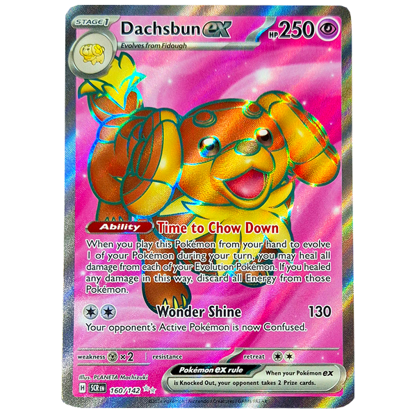 POKÉMON TCG - Dachsbun EX Full Art Secret Rare - 160/142