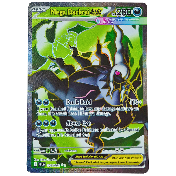 POKÉMON TCG - Mega Darkrai ex Full Art Ultra Rare - 101/084