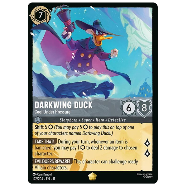 Disney Lorcana TCG - Darkwing Duck Cool Under Pressure - 192/204