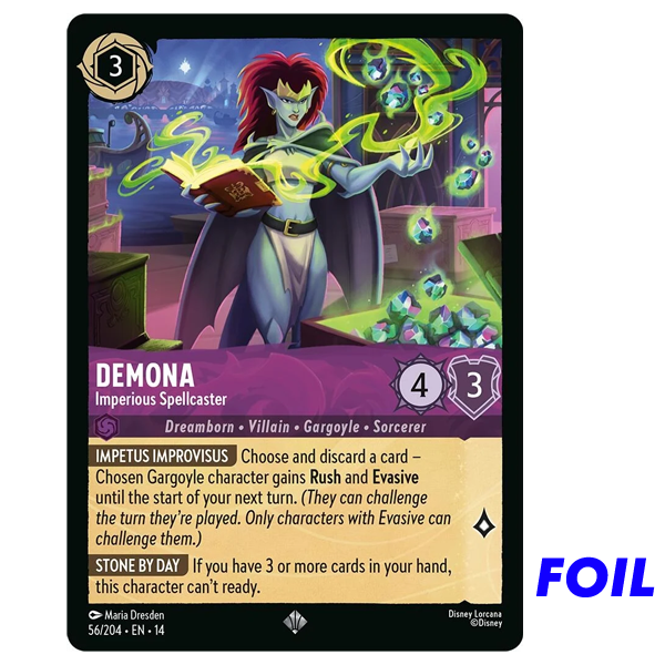 Disney Lorcana TCG - Demona Imperious Spellcaster - 56/204 - Cold Foil