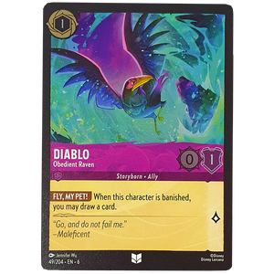 Disney Lorcana TCG - Diablo Obedient Raven - 49/204 - Uncommon - Cold Foil