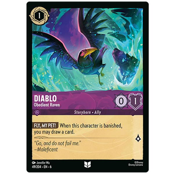 Disney Lorcana TCG - Diablo Obedient Raven - 49/204 - Uncommon