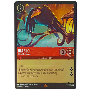 Disney Lorcana TCG - Diablo Watchful Raven - 103/204 - Cold Foil