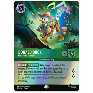 Disney Lorcana TCG - Donald Duck Distracted Traveler - 212/204 - Epic