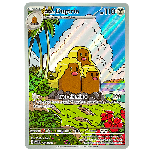 POKÉMON TCG - Alolan Dugtrio Illustration Rare - 208/191