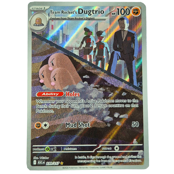 POKÉMON TCG - Team Rocket's Dugtrio Illustration Rare - 239/217