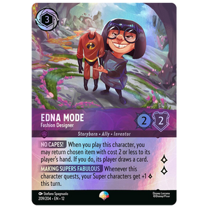 Disney Lorcana TCG - Edna Mode Fashion Designer - 209/204 - Epic