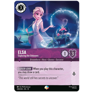 Disney Lorcana TCG - Elsa Exploring the Unknown - 208/204 - Epic