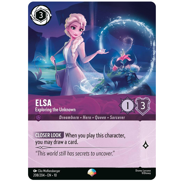 Disney Lorcana TCG - Elsa Exploring the Unknown - 208/204 - Epic