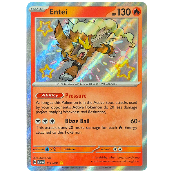 POKÉMON TCG - Entei Shiny Rare - 112/091