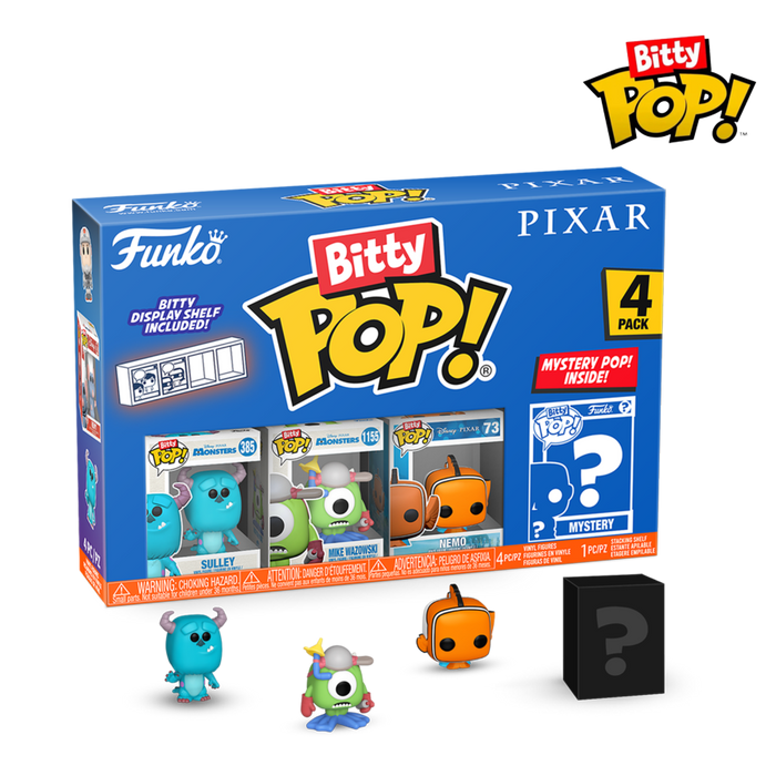 PRE-ORDER Pixar - Sulley, Mike Wazowski, Nemo & Mystery Bitty Pop! Vinyl Figure 4-Pack - PRE-ORDER