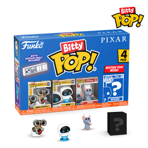 PRE-ORDER Pixar - WALL-E with Fire Extinguisher, EVE, Remy & Mystery Bitty Pop! Vinyl Figure 4-Pack - PRE-ORDER