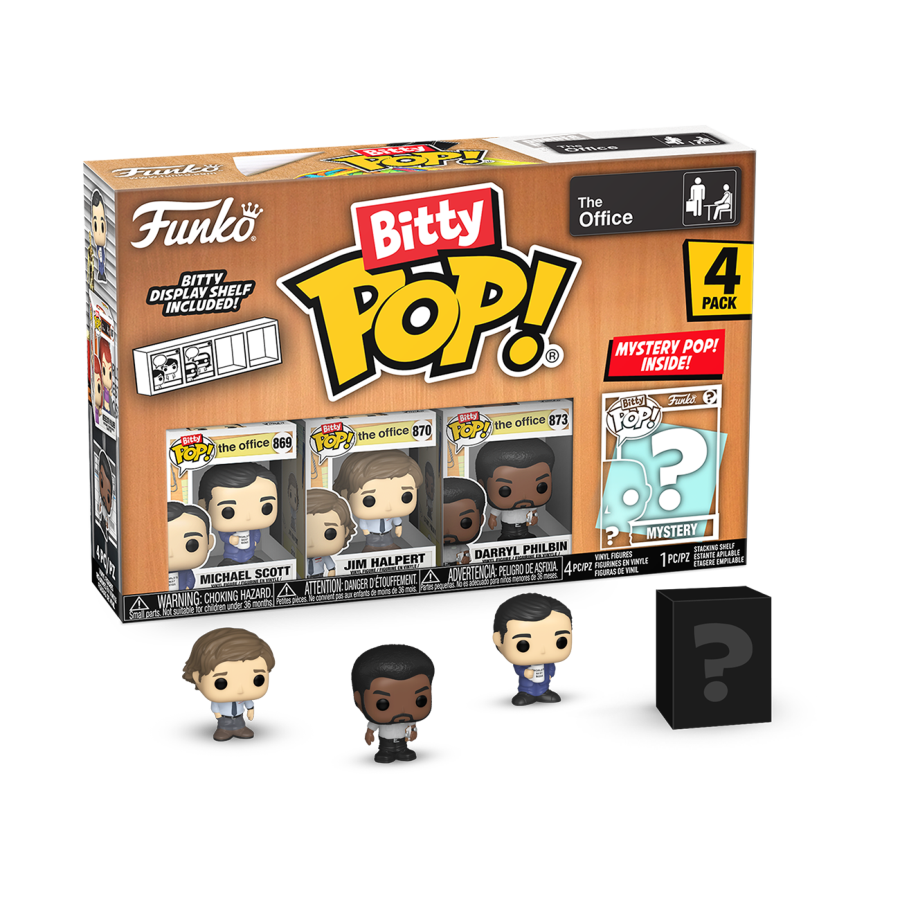 PRE-ORDER The Office - Michael, Jim, Darryl & Mystery Bitty Pop! Vinyl Figure 4-Pack - PRE-ORDER