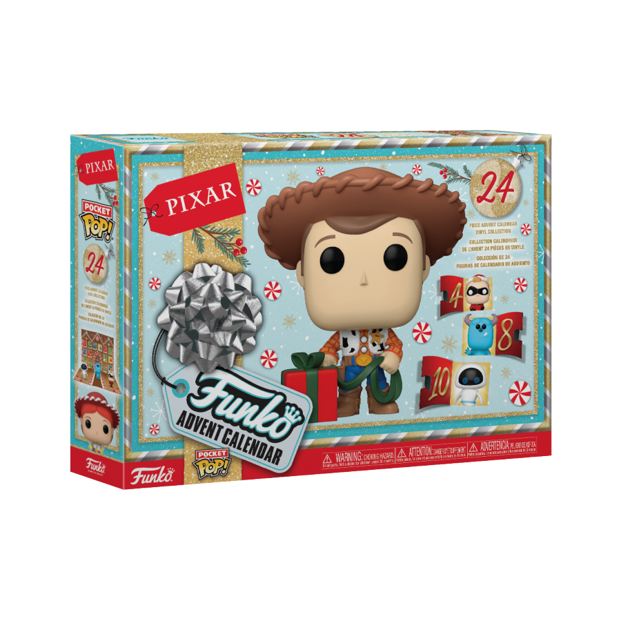 PRE-ORDER Pixar - 24-Day Holiday Pocket Pop! Vinyl Advent Calendar - PRE-ORDER