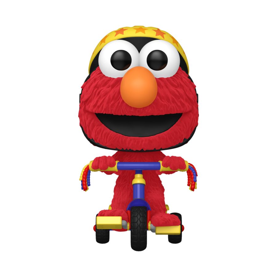 PRE-ORDER Sesame Street - Elmo on Trike Flocked US Exclusive Pop! Rides Vinyl Figure - PRE-ORDER