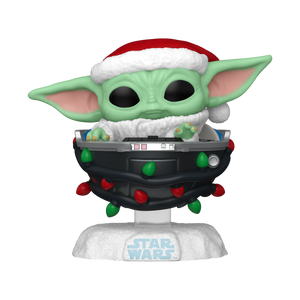 PRE-ORDER Star Wars: The Mandalorian - Grogu with Santa Hat in Pram (Holiday) Pop! Vinyl Figure - PRE-ORDER