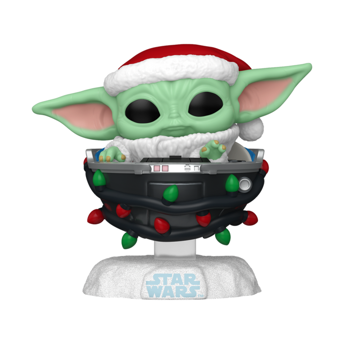 PRE-ORDER Star Wars: The Mandalorian - Grogu with Santa Hat in Pram (Holiday) Pop! Vinyl Figure - PRE-ORDER