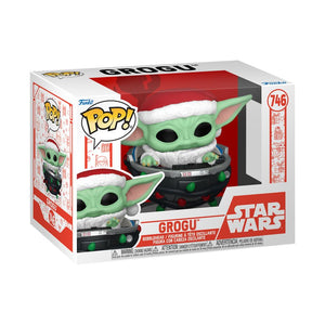 PRE-ORDER Star Wars: The Mandalorian - Grogu with Santa Hat in Pram (Holiday) Pop! Vinyl Figure - PRE-ORDER