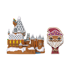 PRE-ORDER Harry Potter - Albus Dumbledore with Hogwarts (Gingerbread) Pop! Town Vinyl Figure - PRE-ORDER