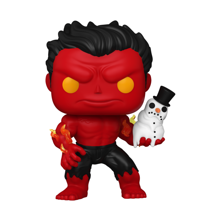 PRE-ORDER Marvel - Red Hulk with Snowman (Holiday) Pop! Vinyl Figure - PRE-ORDER