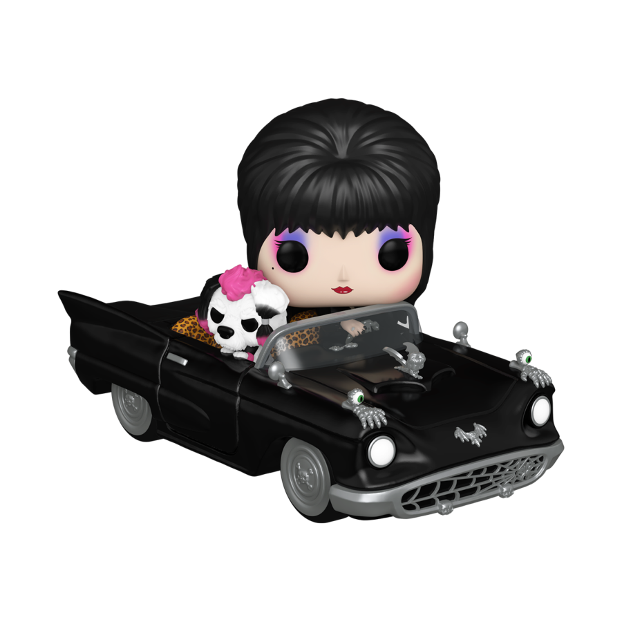 PRE-ORDER Elvira Mistress of the Dark - Elvira & Gonk (with Macabre Mobile) Pop! Rides Vinyl Figure - PRE-ORDER