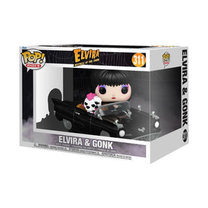 PRE-ORDER Elvira Mistress of the Dark - Elvira & Gonk (with Macabre Mobile) Pop! Rides Vinyl Figure - PRE-ORDER