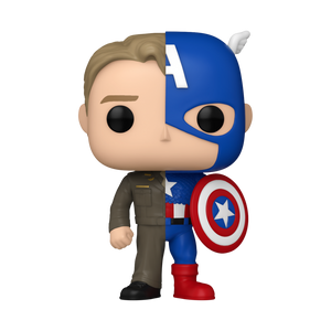 PRE-ORDER Marvel: Split - Steve Rogers/Captain America Pop! Vinyl Figure - PRE-ORDER