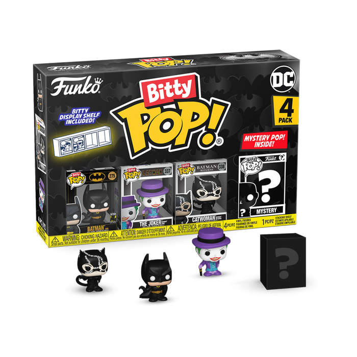 PRE-ORDER Batman: 85th Anniversary - Batman, The Joker, Catwoman & Mystery Bitty Pop! Vinyl Figure 4-Pack - PRE-ORDER