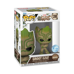PRE-ORDER We Are Groot - Groot as Black Panther US Exclusive Pop! Vinyl Figure - PRE-ORDER
