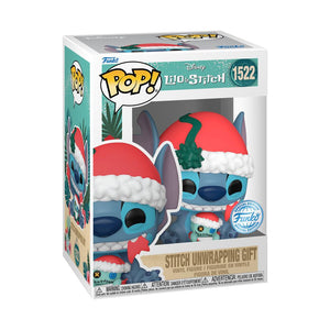 PRE-ORDER Lilo & Stitch - Stitch Unwrapping Gift Exclusive Pop! Vinyl Figure - PRE-ORDER