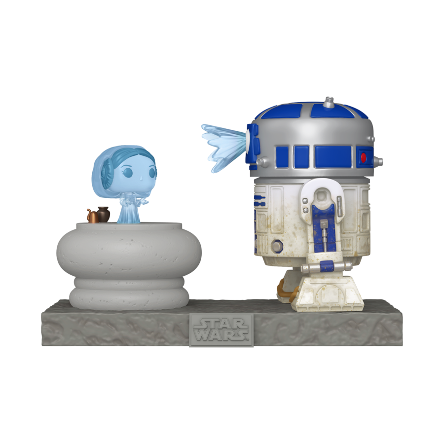 PRE-ORDER Star Wars - R2-D2 & Princess Leia Hologram Pop! Deluxe Vinyl Figure - PRE-ORDER