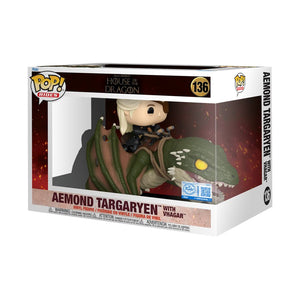 PRE-ORDER Game of Thrones: House of the Dragon - Aemond Targaryen with Vhagar Exclusive Pop! Rides Vinyl Figure - PRE-ORDER