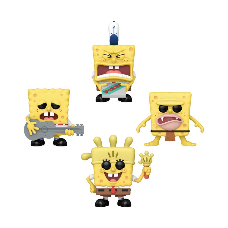 PRE-ORDER Spongebob Squarepants - Spongebob Squarepants Glow Exclusive Pop! Vinyl Figure 4-Pack - PRE-ORDER