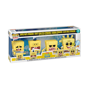 PRE-ORDER Spongebob Squarepants - Spongebob Squarepants Glow Exclusive Pop! Vinyl Figure 4-Pack - PRE-ORDER