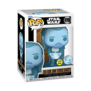 PRE-ORDER Star Wars - Qui-Gon Jinn (Force Ghost) Glow Exclusive Pop! Vinyl Figure - PRE-ORDER