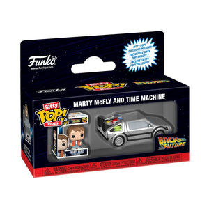 PRE-ORDER Back to the Future - Marty McFly & Delorean Bitty Pop! Rides Vinyl Figure - PRE-ORDER
