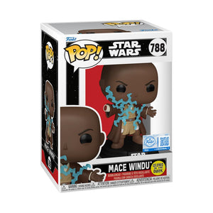 PRE-ORDER Star Wars: Revenge of the Sith - Mace Windu Electricity Glow Exclusive Pop! Vinyl Figure - PRE-ORDER
