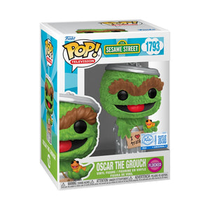 PRE-ORDER Sesame Street - Oscar the Grouch Flocked Exclusive Pop! Vinyl Figure - PRE-ORDER