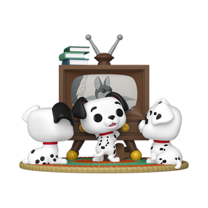 PRE-ORDER 101 Dalmatians (1961) - Rolly, Patch & Lucky with TV Pop! Moment Vinyl Figure - PRE-ORDER