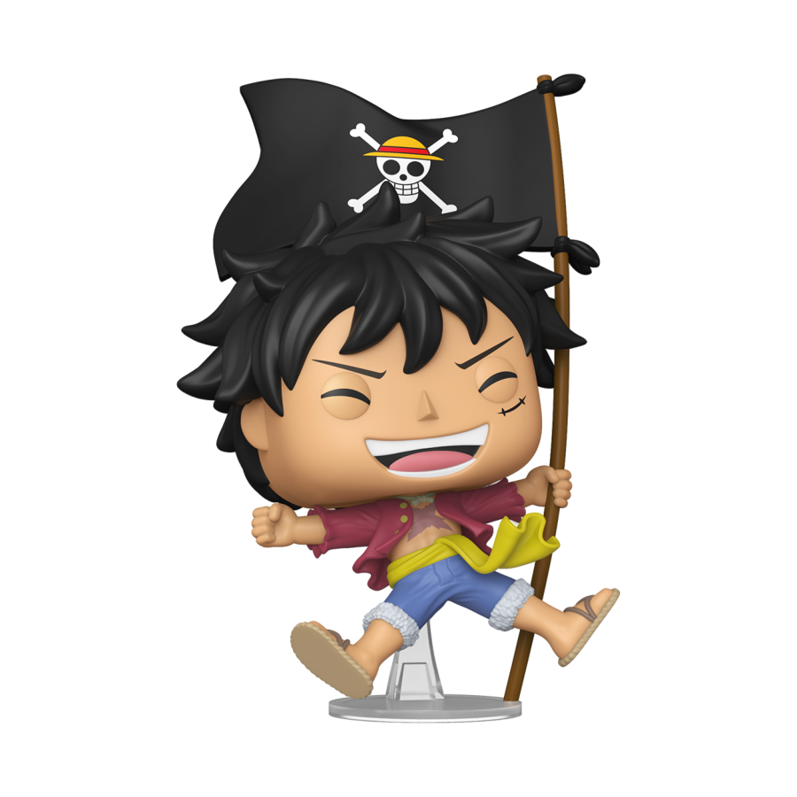 PRE-ORDER One Piece - Monkey D. Luffy (with Flag)  Exclusive Pop! Vinyl Figure - PRE-ORDER