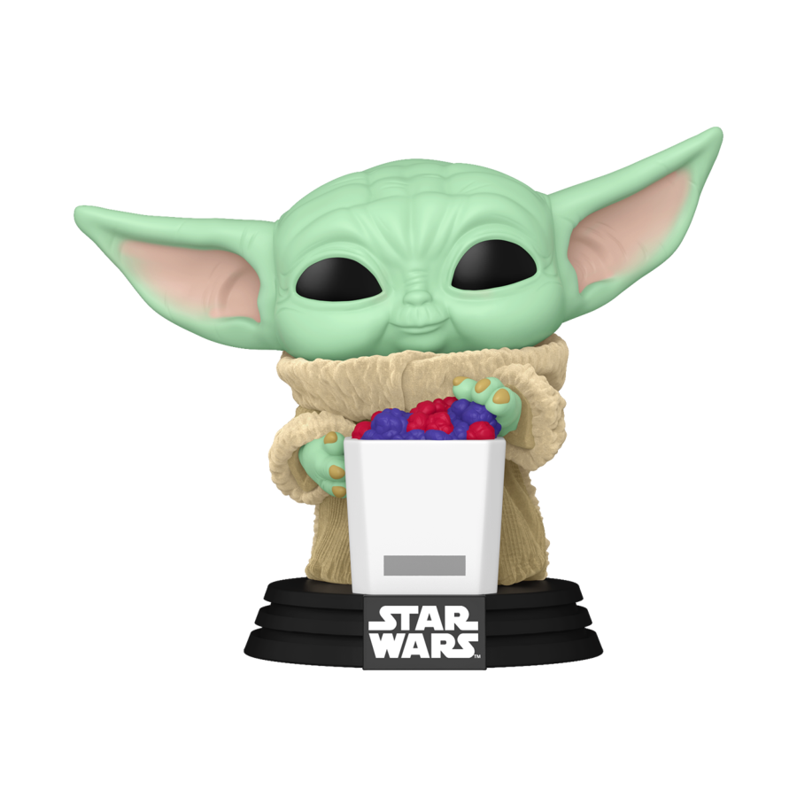 PRE-ORDER The Mandalorian & Grogu - Grogu with Snack Flocked Exclusive Pop! Vinyl Figure - PRE-ORDER