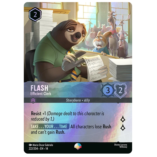 Disney Lorcana TCG - Flash Efficient Clerk  - 222/204 - Epic