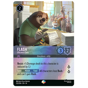 Disney Lorcana TCG - Flash Efficient Clerk  - 222/204 - Epic