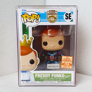 Funko Camp Fundays 2023 - Freddy Funko as Captain America (Metallic) Exclusive Pop! Vinyl Figure