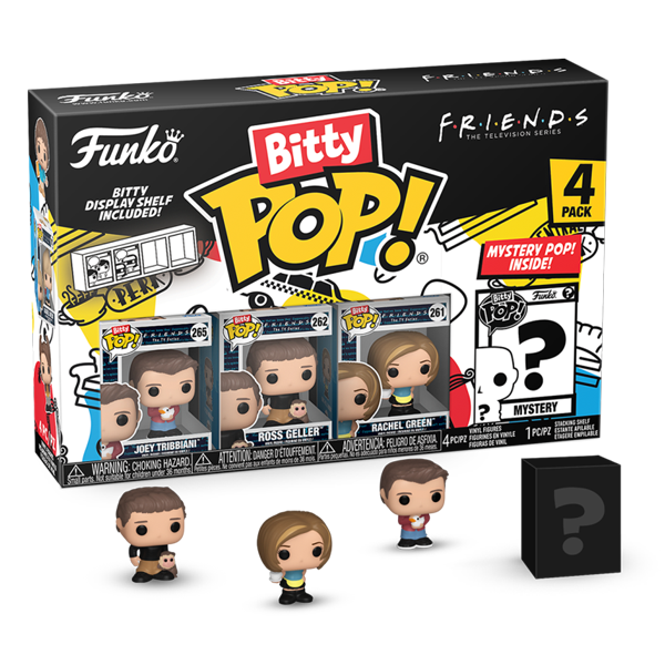 Friends - Joey, Ross, Rachel & Mystery Bitty Pop! Vinyl Figure 4-Pack